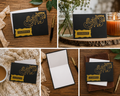 Handmade Celebrate Card | Black & Gold Floral Scroll Greeting Card