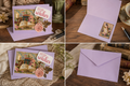 Handmade Birthday Wishes Rose & Vintage Books Greeting Card with Envelope