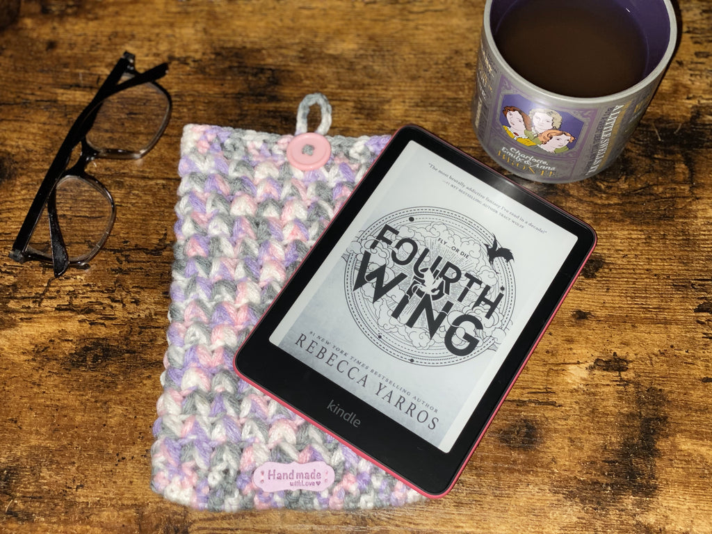 Lavender Haze Crochet Tablet E-Reader Book Sleeve