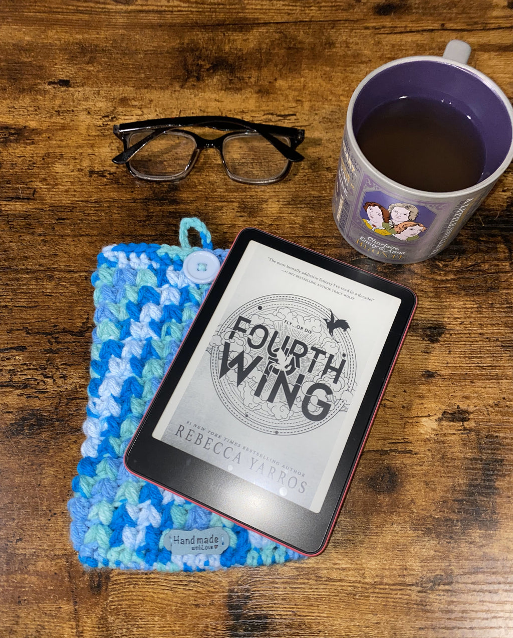 Blue Lagoon Crochet Tablet E-Reader Book Sleeve