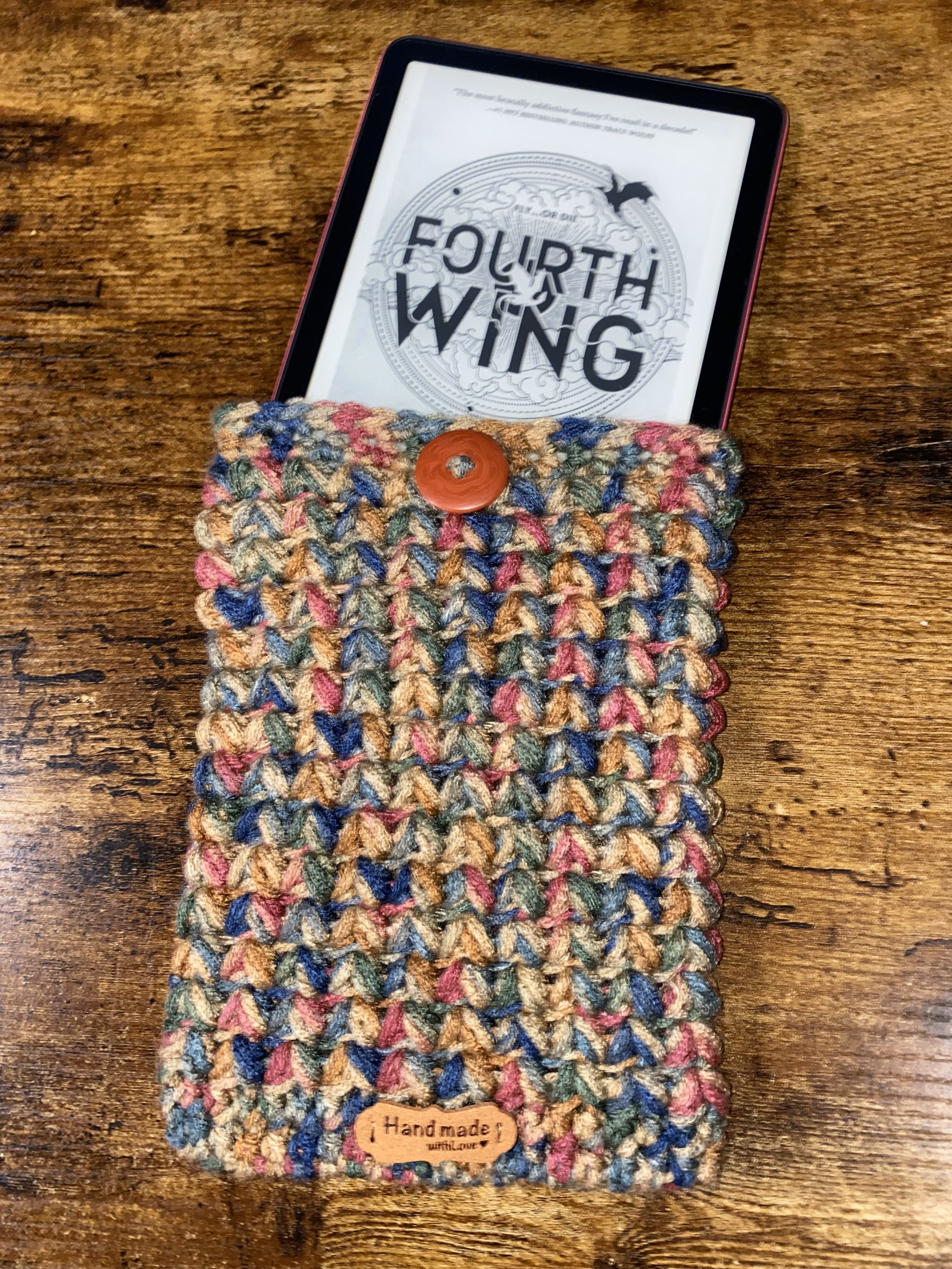 Autumn Tapestry Crochet Tablet E-Reader Book Sleeve