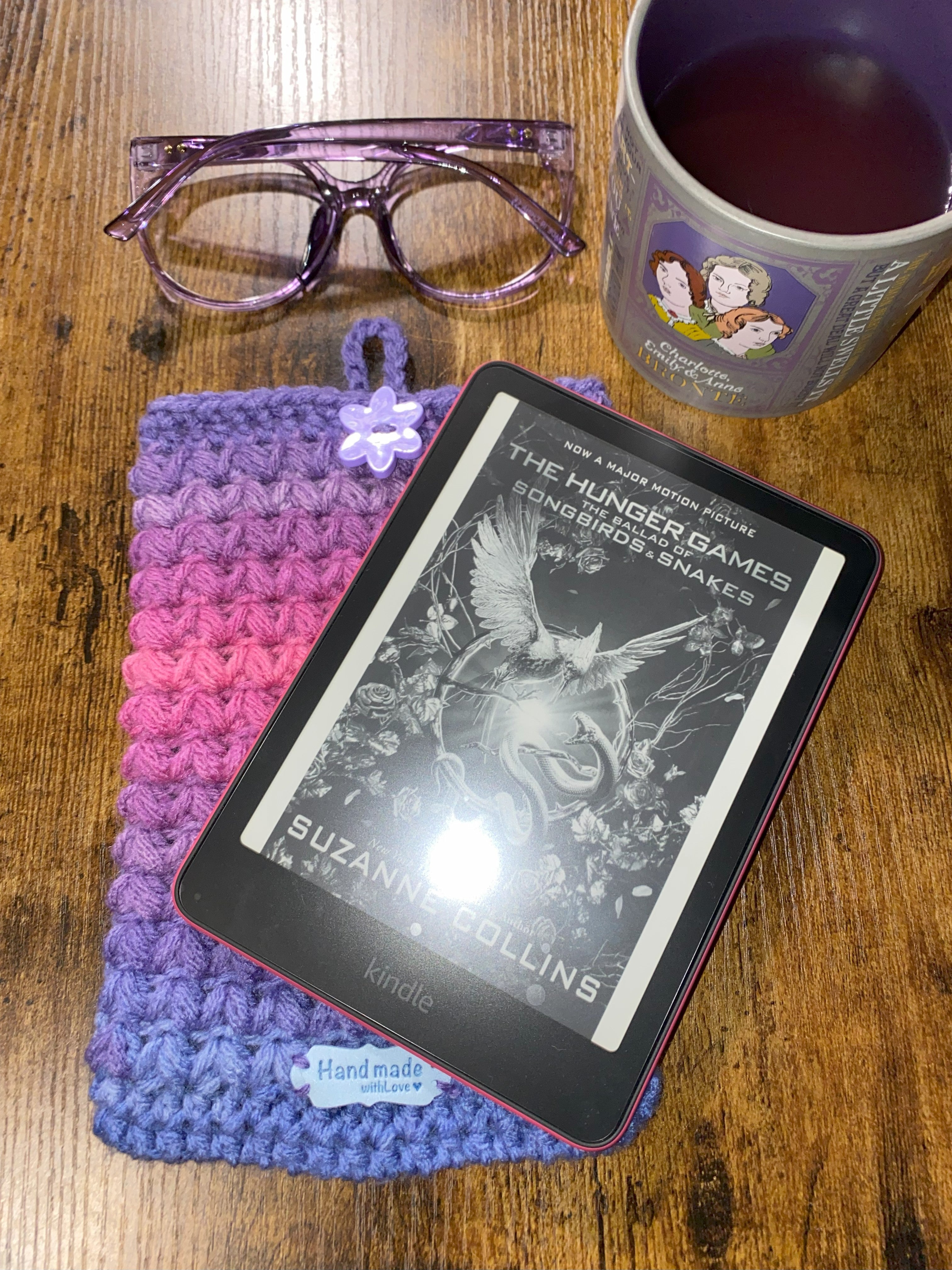 Berry Bliss Crochet Tablet E-Reader Book Sleeve