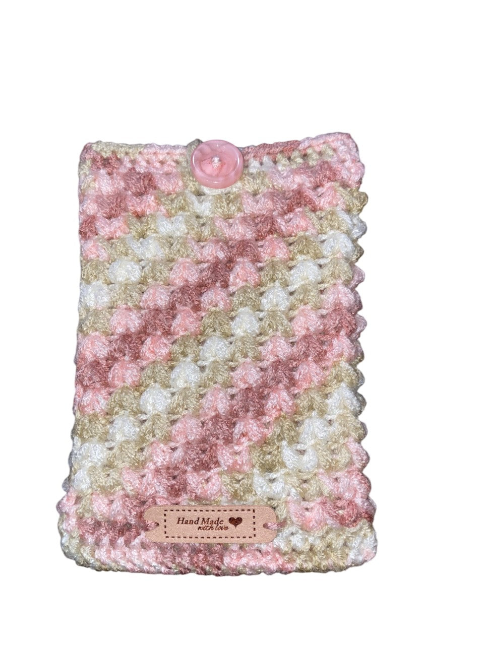 Strawberry Champagne Crochet Tablet E-Reader Book Sleeve