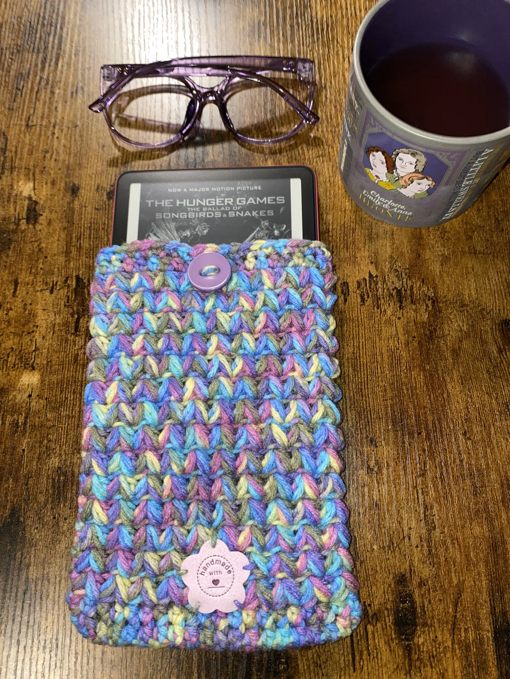 Fairy Garden Crochet Tablet E-Reader Book Sleeve