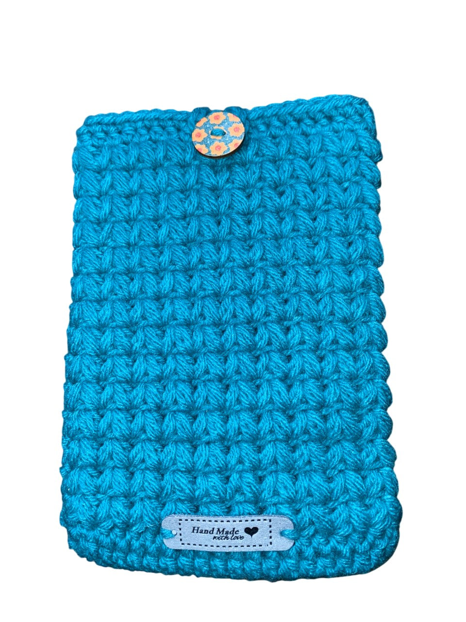 Teal Garden Crochet Tablet E-Reader Book Sleeve