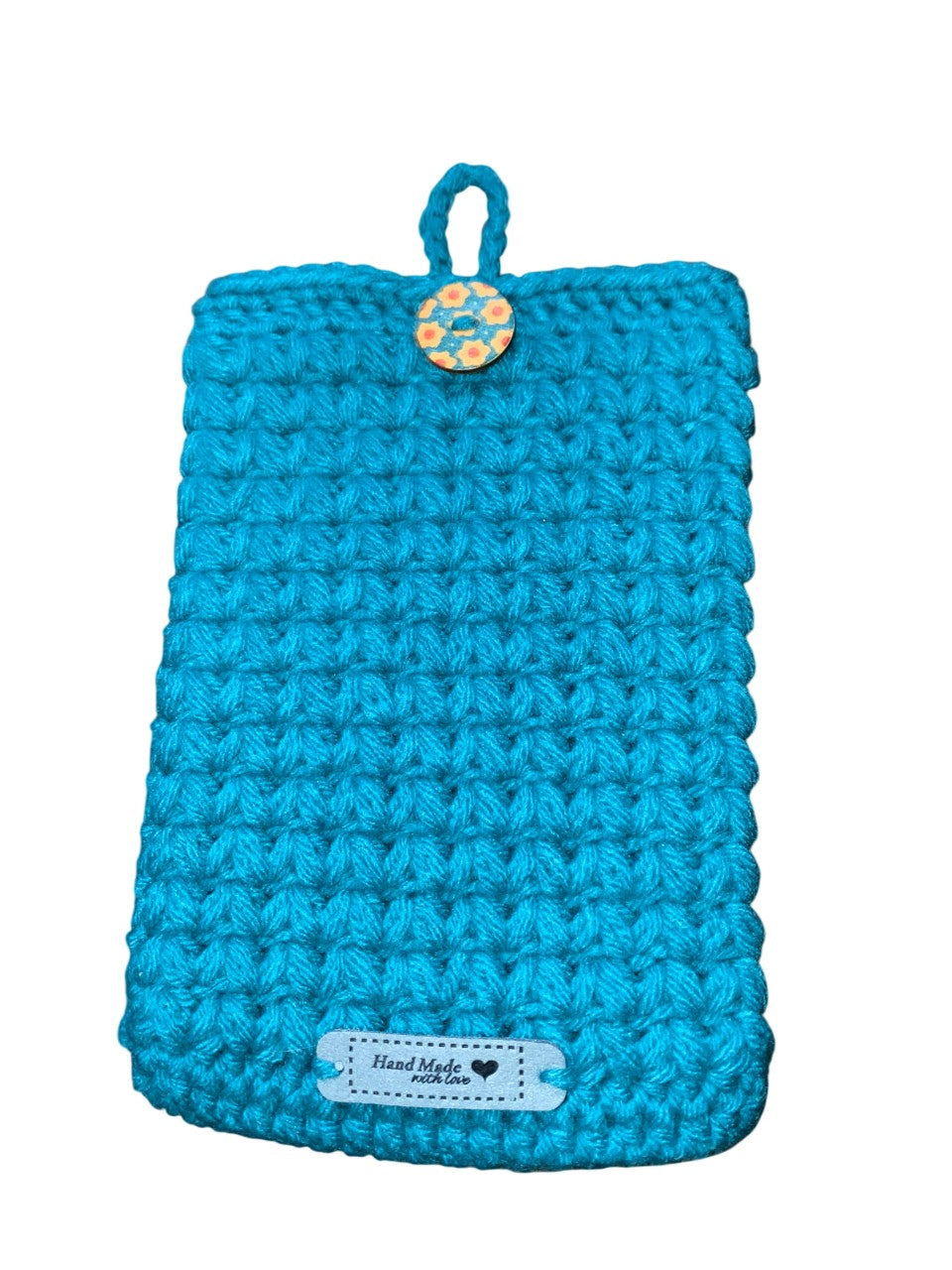 Teal Garden Crochet Tablet E-Reader Book Sleeve
