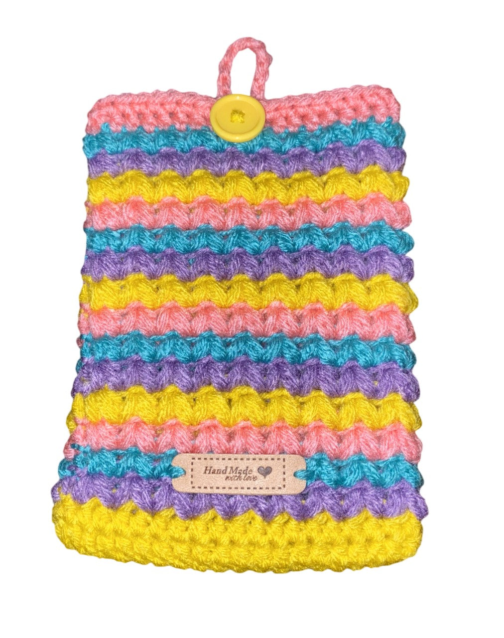 Pastel Pop Crochet Tablet E-Reader Book Sleeve