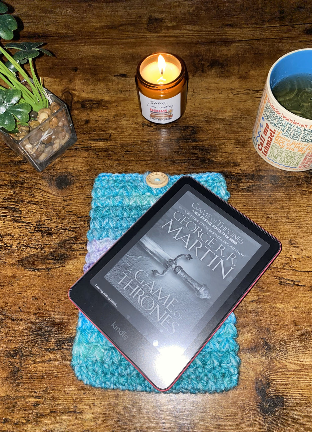 Mermaid Crochet Tablet E-Reader Book Sleeve