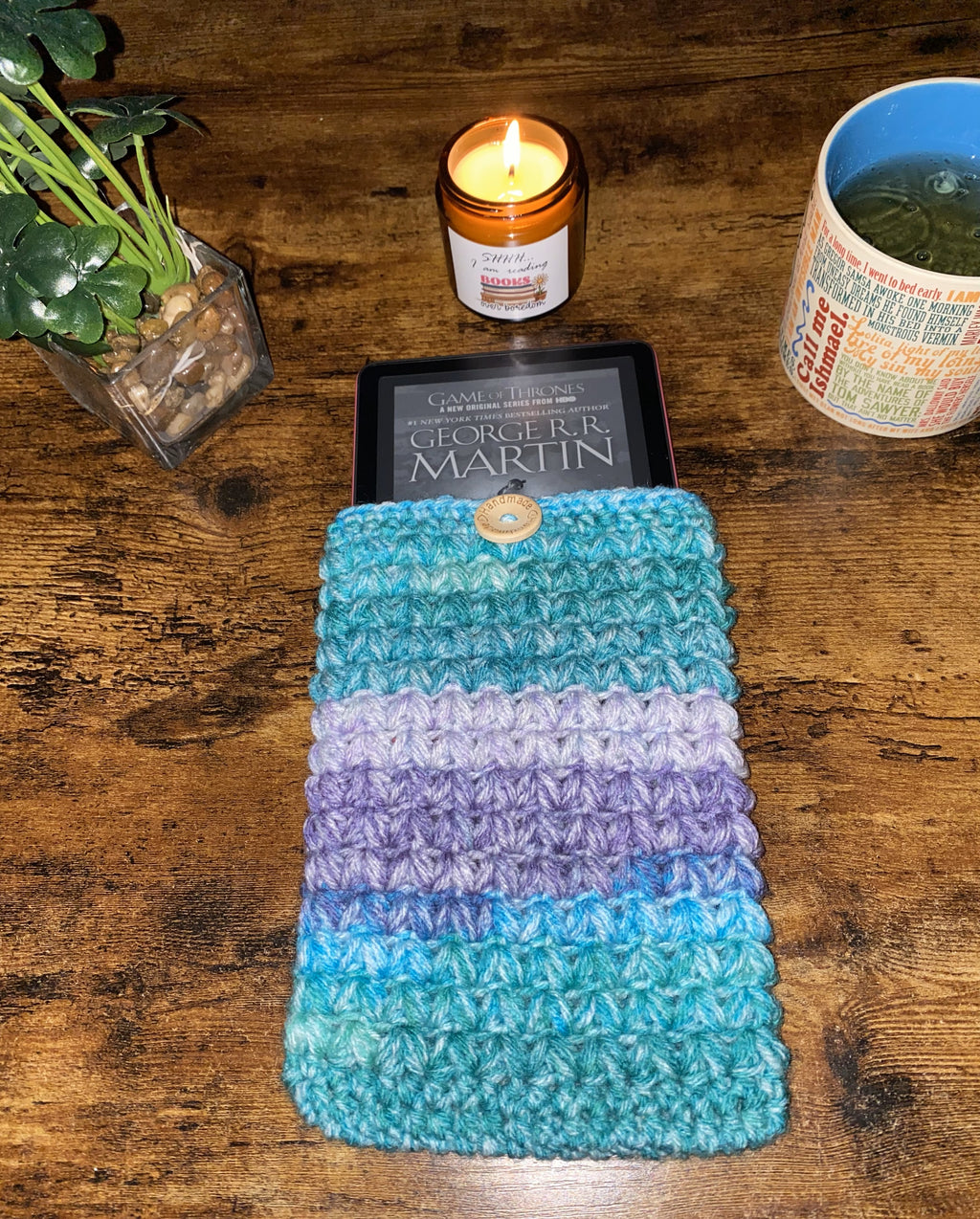 Mermaid Crochet Tablet E-Reader Book Sleeve