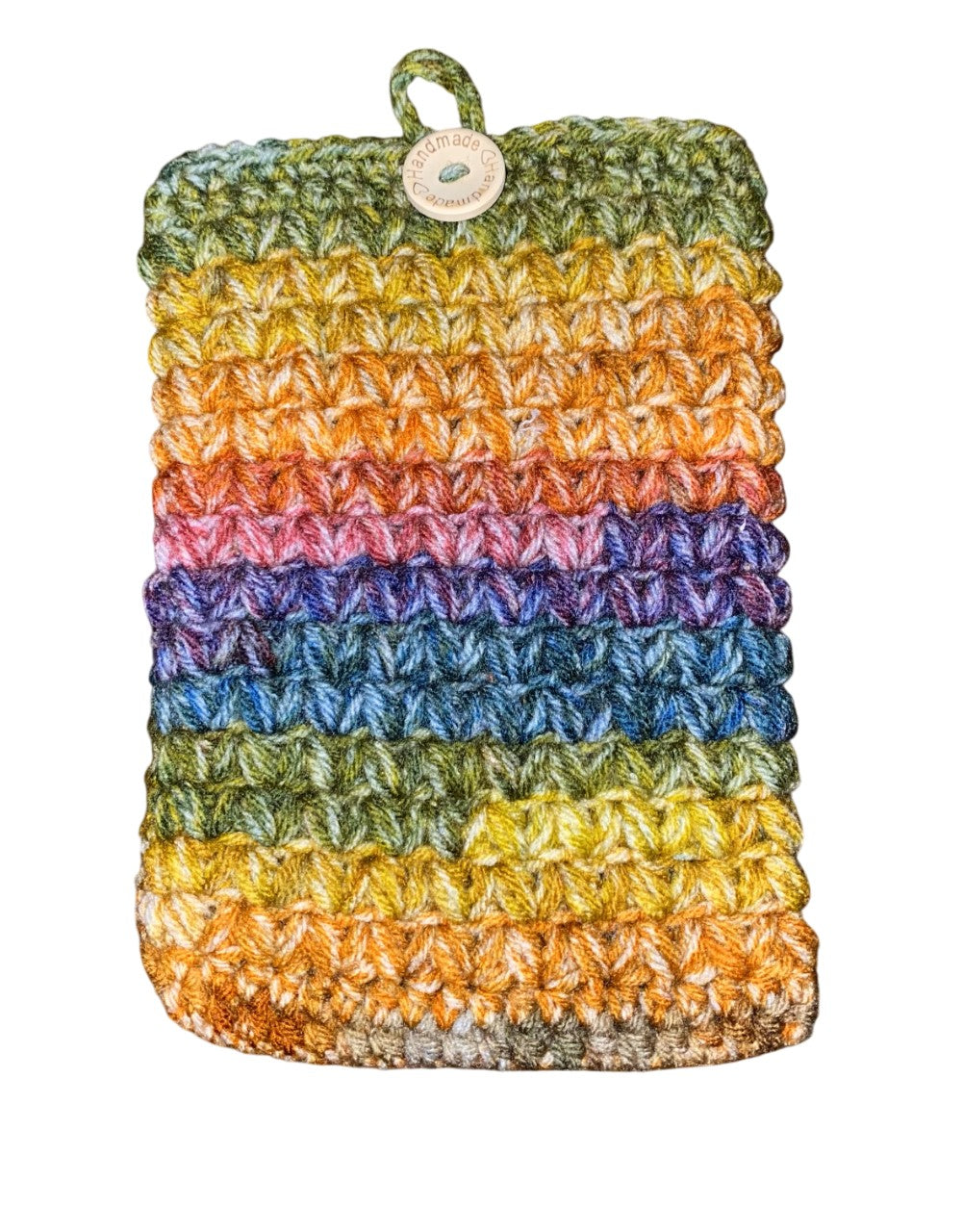 Boho Rainbow Crochet Tablet E-Reader Book Sleeve