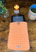 Peach Blossom Crochet Tablet E-Reader Book Sleeve