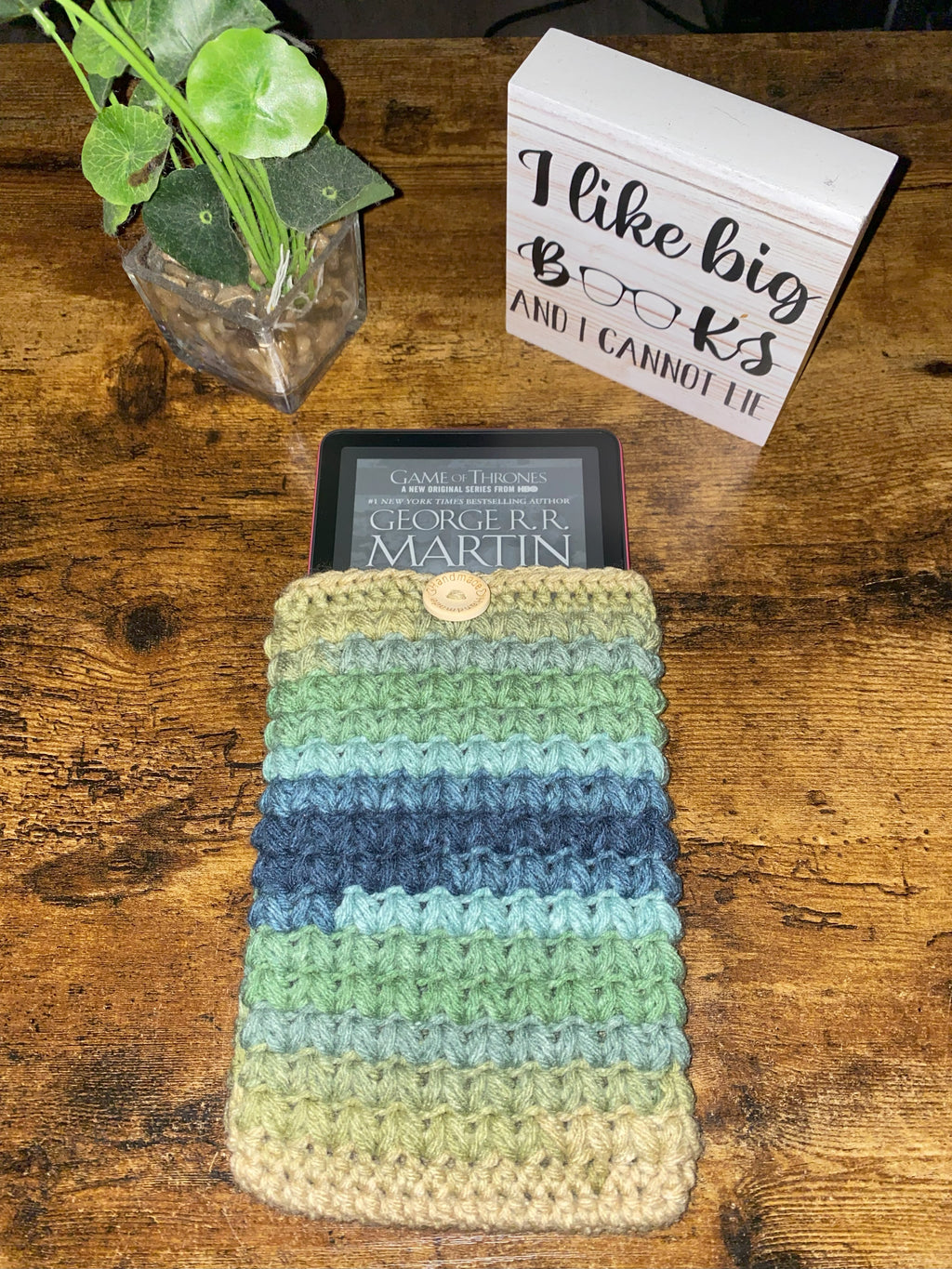 Sandy Shore Crochet Tablet E-Reader Book Sleeve