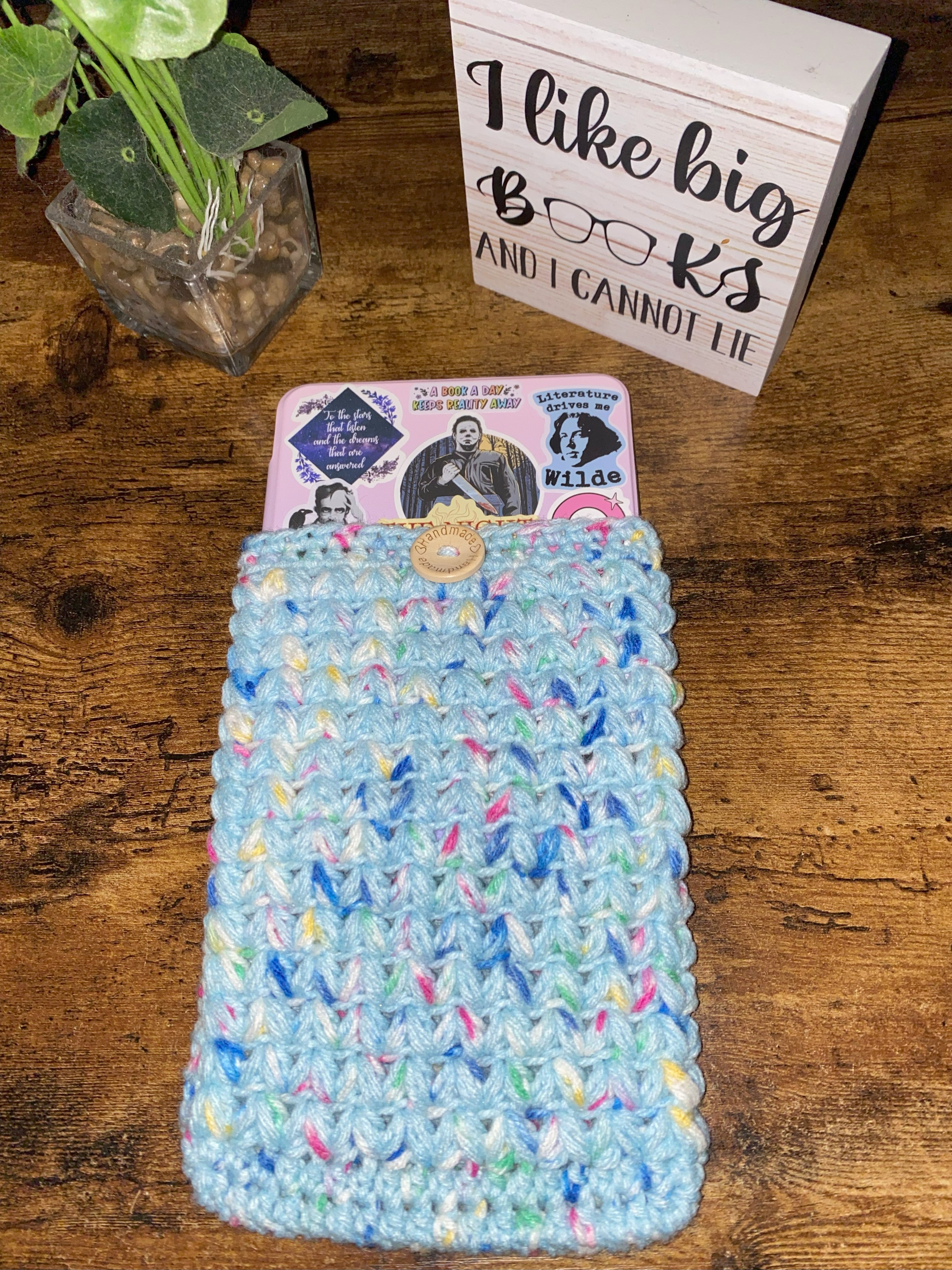 Blueberry Sprinkles Crochet Tablet E-Reader Book Sleeve