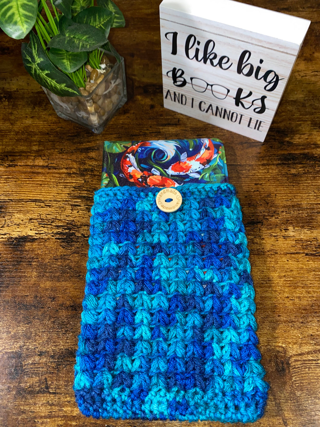 Ocean Waves Crochet Tablet E-Reader Book Sleeve