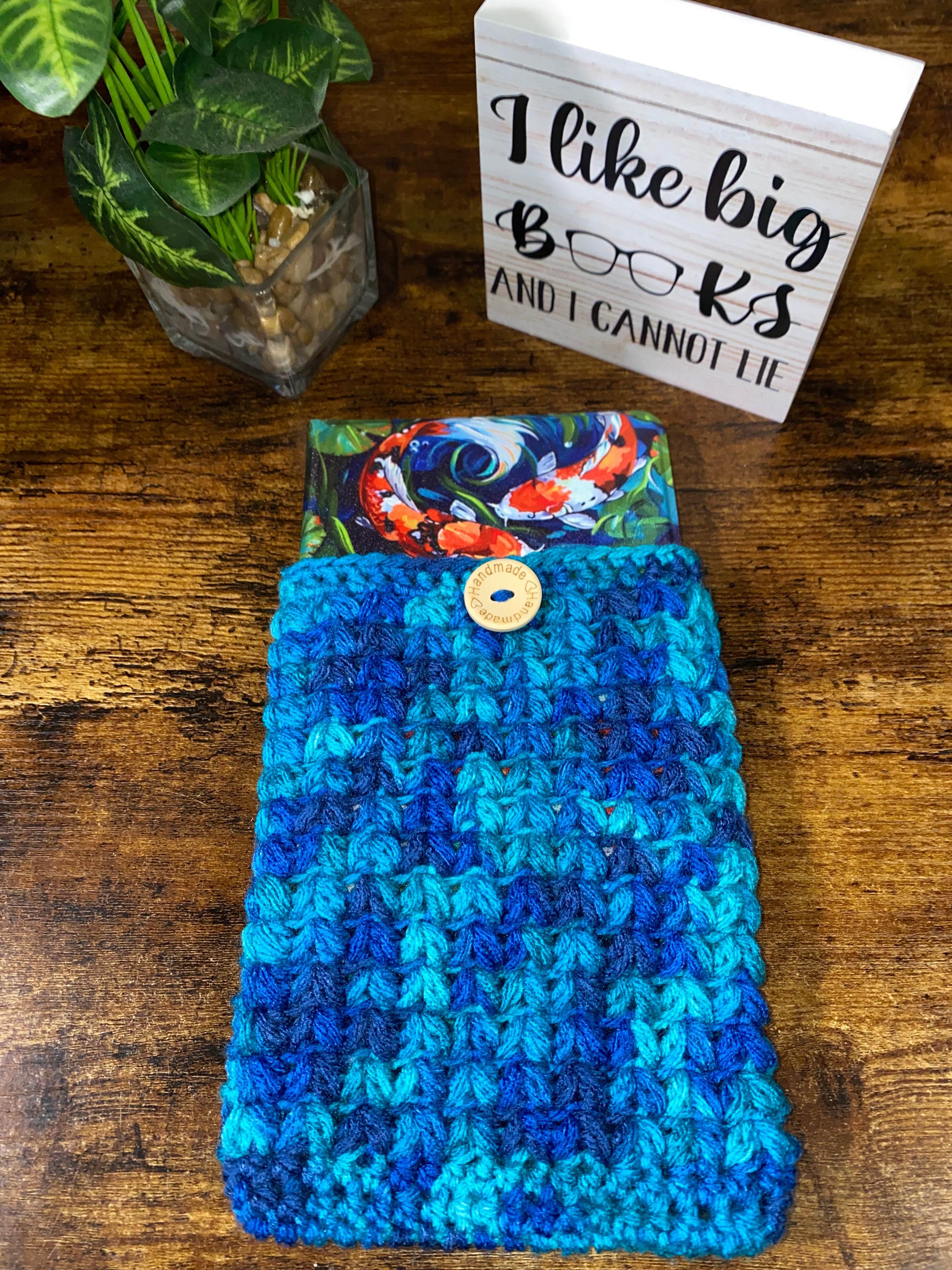Ocean Waves Crochet Tablet E-Reader Book Sleeve