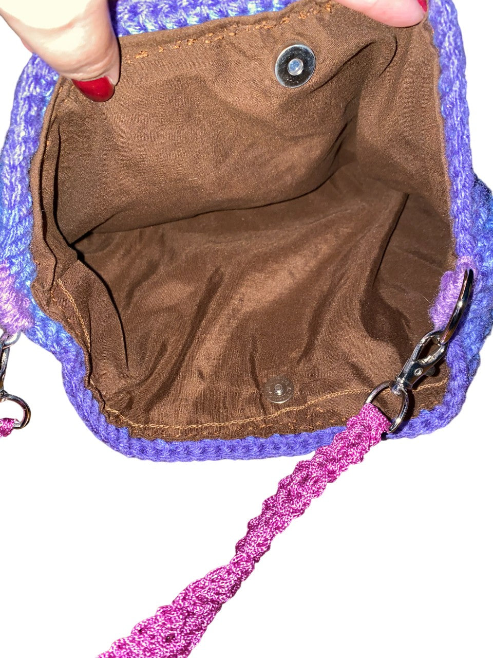 Berry Bliss Crossbody Crochet Bag