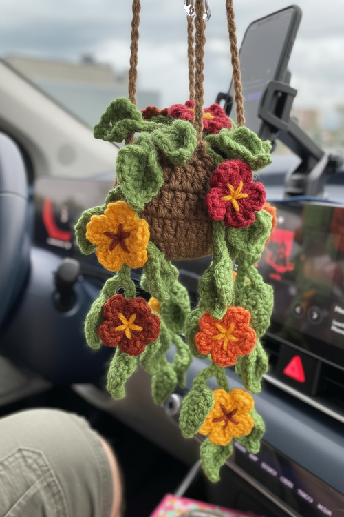 Autumn Bloom Planter - blurred background