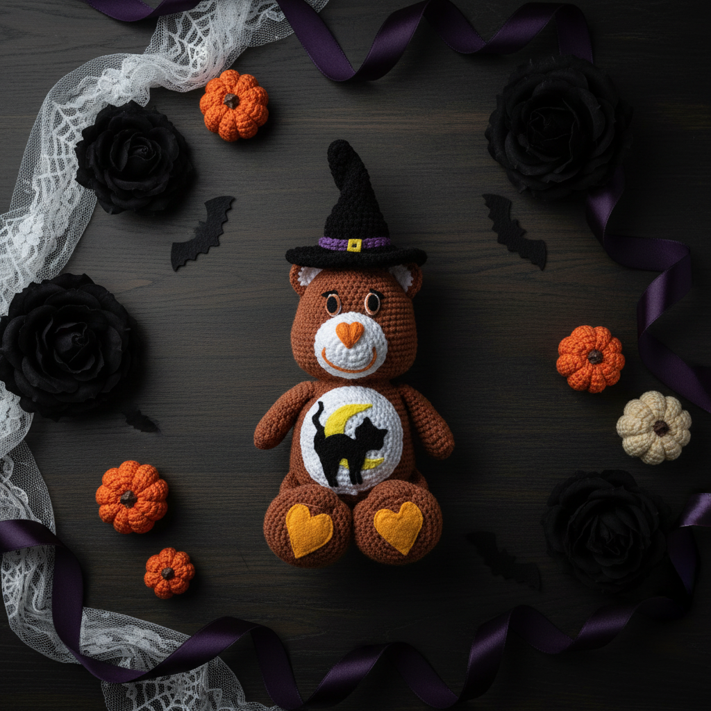 Crochet Halloween Witch Bear | Amigurumi Bear with Witch Hat