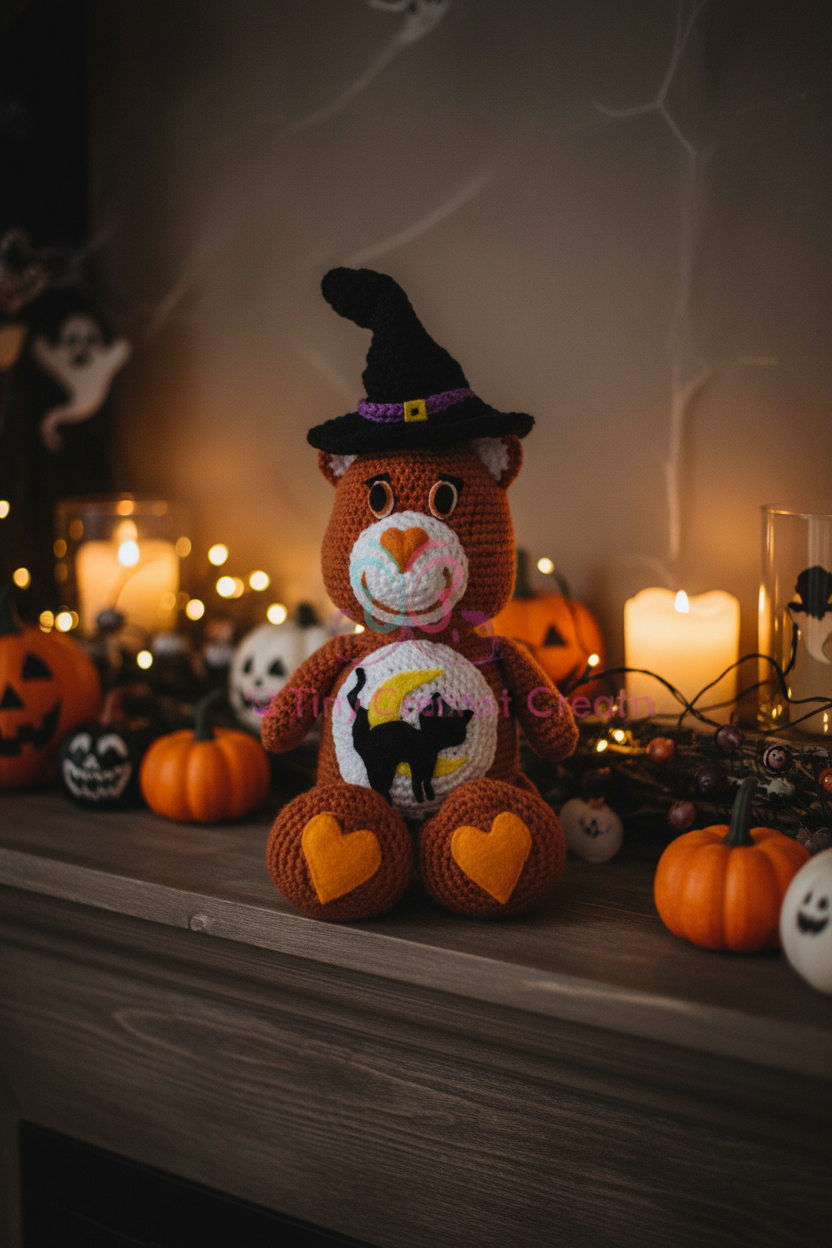 Crochet Halloween Witch Bear | Amigurumi Bear with Witch Hat
