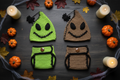 Both sets Halloween flat lay