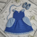 Glass Slipper Princess Crochet Baby Costume Set