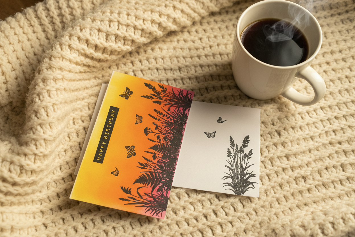 Cozy knit shot with updated envelope