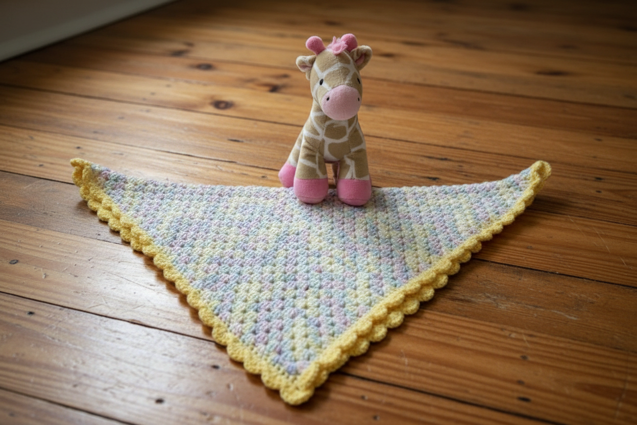 Crochet Baby Blanket - Giraffe Wooden Floor