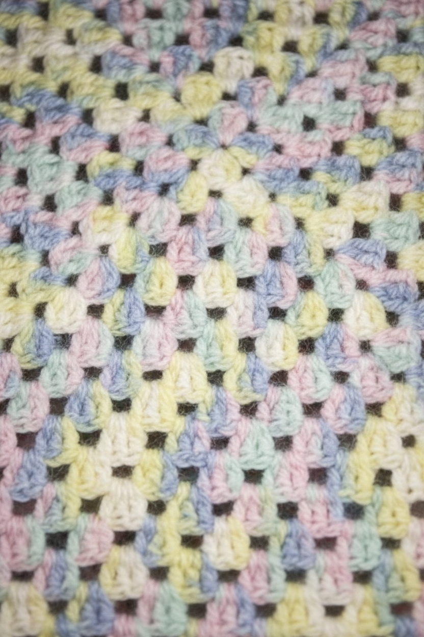 Crochet Baby Blanket - Texture Detail