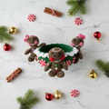 Gingerbread Family Crochet Candy Dish | Handmade Christmas Decor