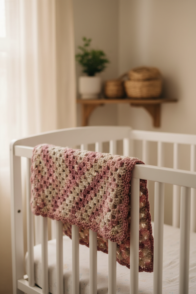 Lifestyle crochet baby blanket