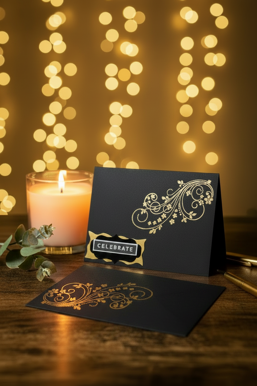 Lifestyle - horizontal card with envelope front side up