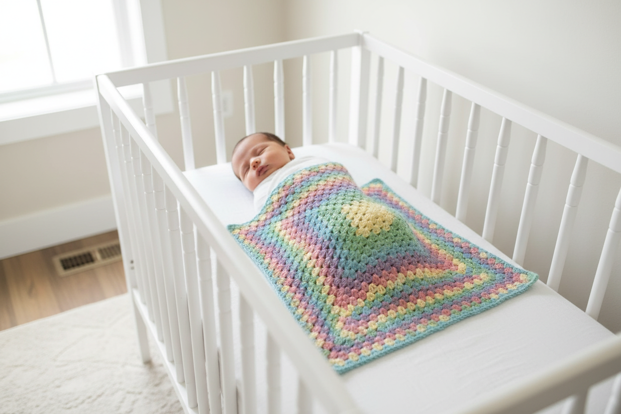 Lifestyle - Variegated Pastel Granny Square