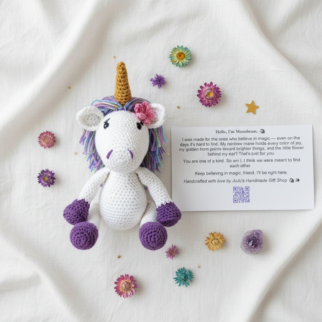Moonbeam with Name Card - Flat Lay