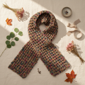 Autumn Tapestry Waffle Stitch Crochet Scarf