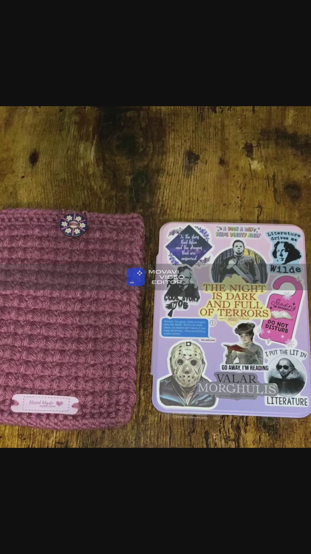 Dusty Rose Crochet Tablet E-Reader Book Sleeve