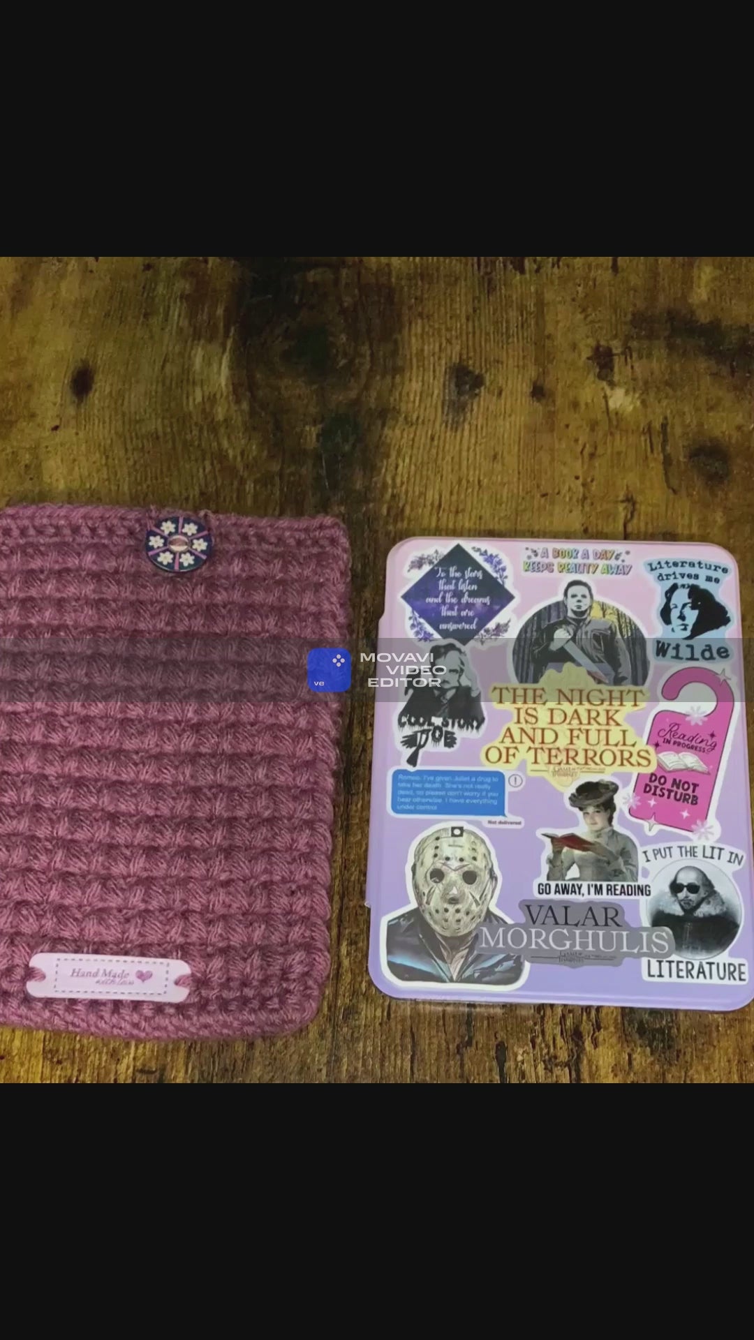 Dusty Rose Crochet Tablet E-Reader Book Sleeve