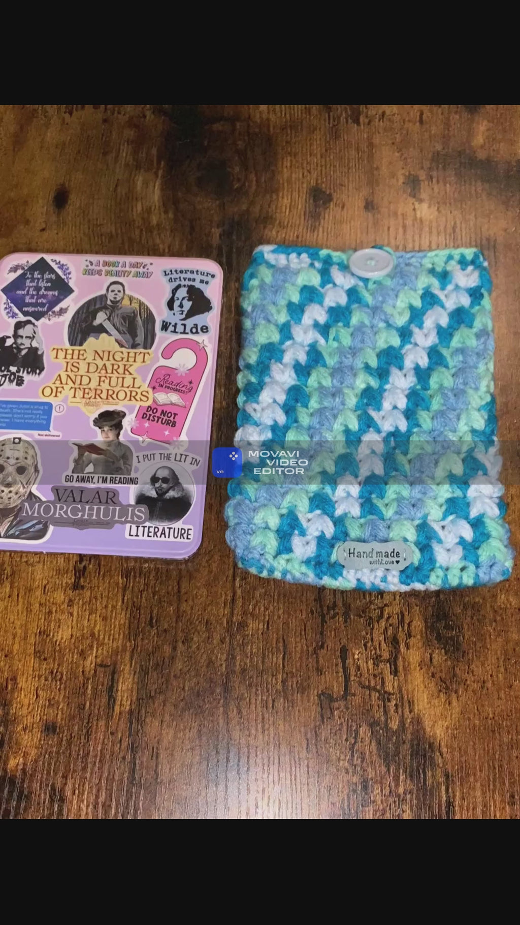 Blue Lagoon Crochet Tablet E-Reader Book Sleeve