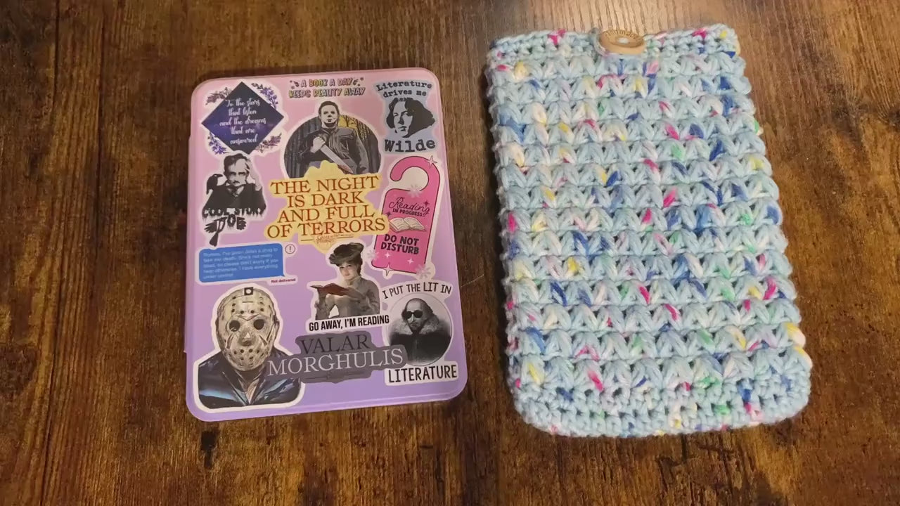 Blueberry Sprinkles Crochet Tablet E-Reader Book Sleeve