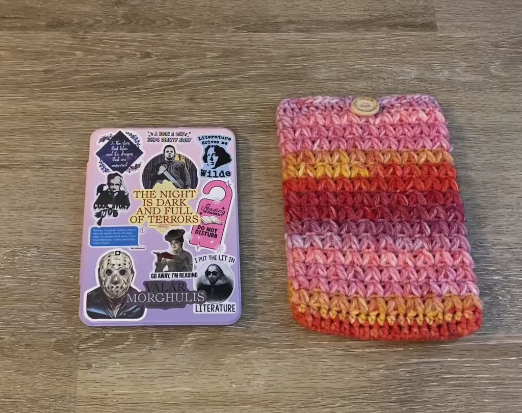 Lemon Berry Crochet Tablet E-Reader Book Sleeve
