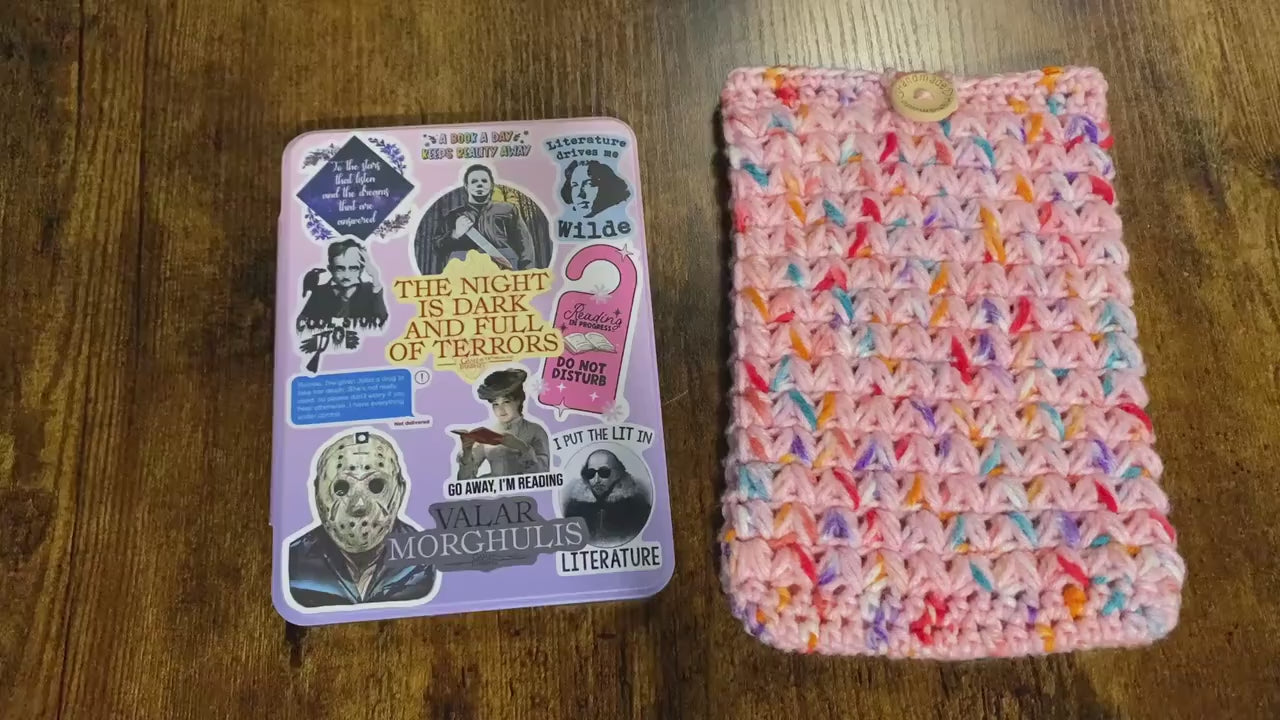 Strawberry Sprinkles Crochet Tablet E-Reader Book Sleeve