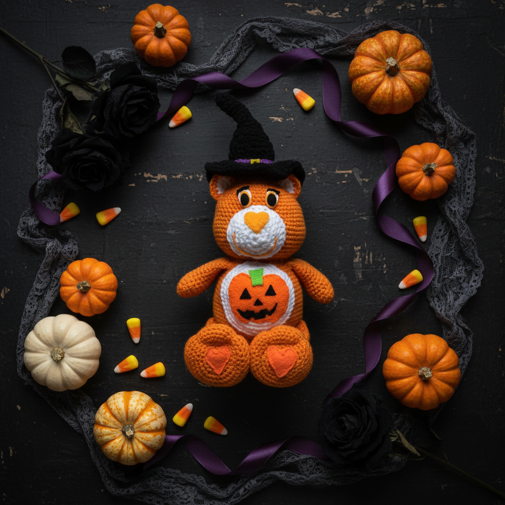 Crochet Halloween Witch Bear | Amigurumi Bear with Witch Hat