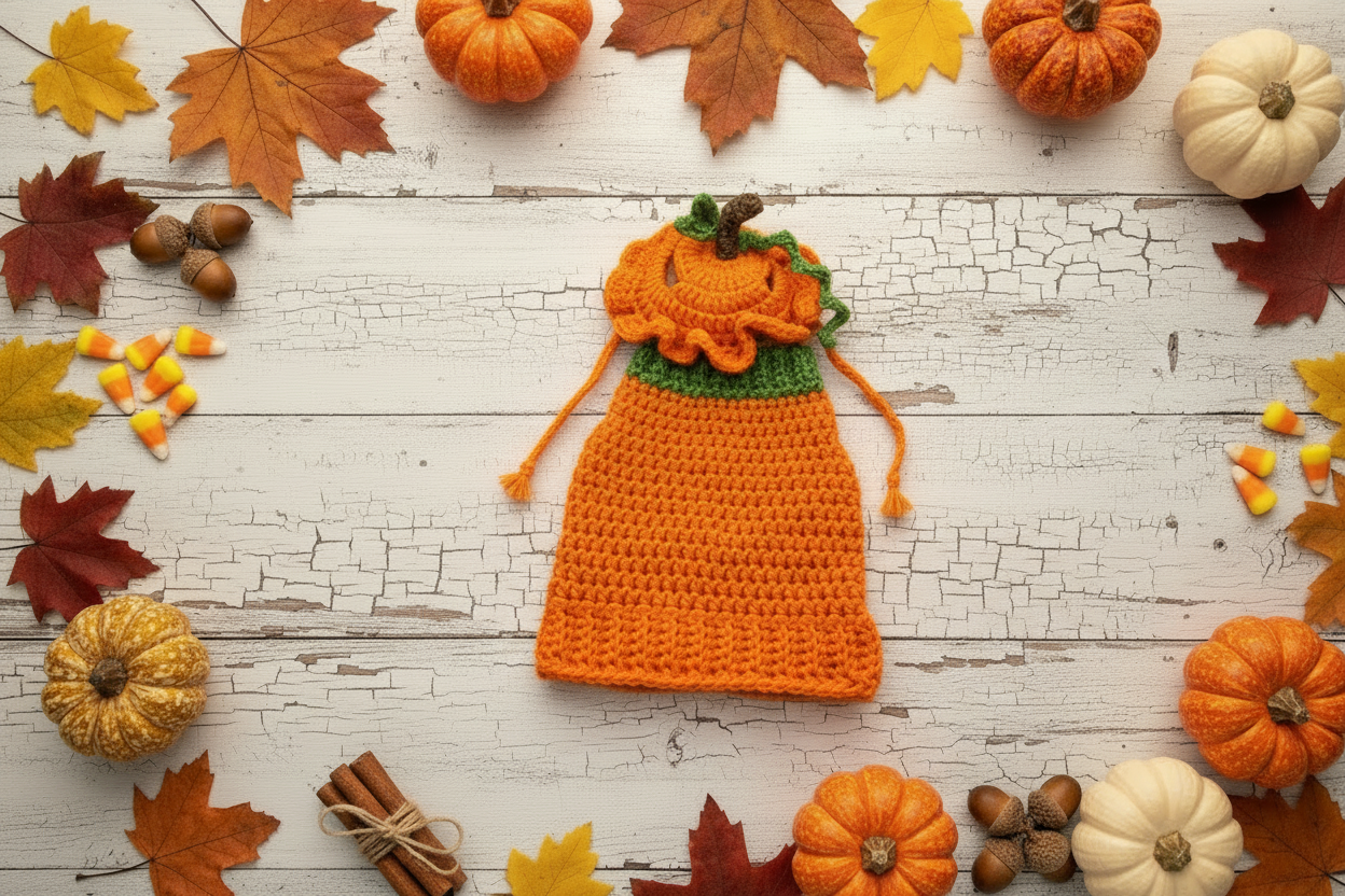 Pumpkin Cat & Dog Costume | Crochet Halloween Pet Costume with Hat & Sweater