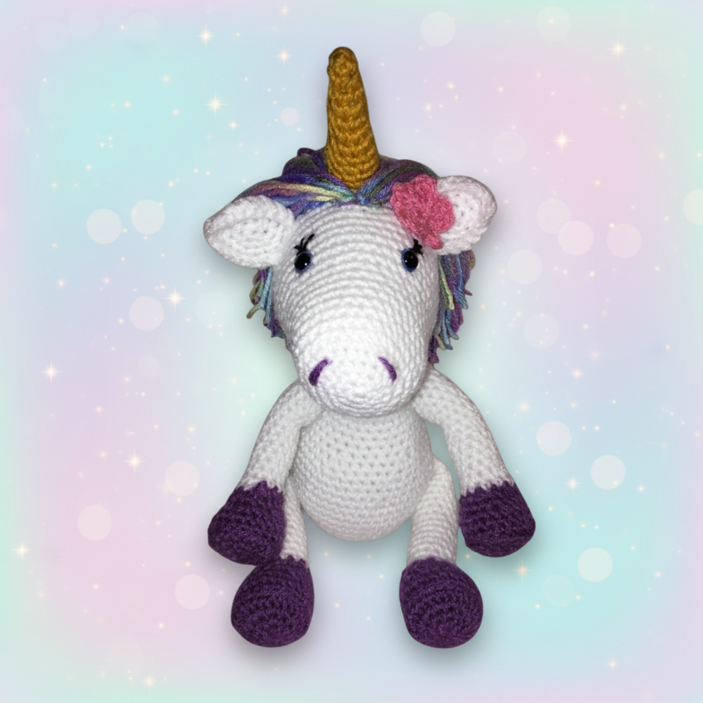 Moonbeam the Crocheted Unicorn