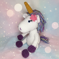 Moonbeam the Crocheted Unicorn