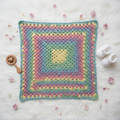 Variegated Pastel Granny Square Flat Lay