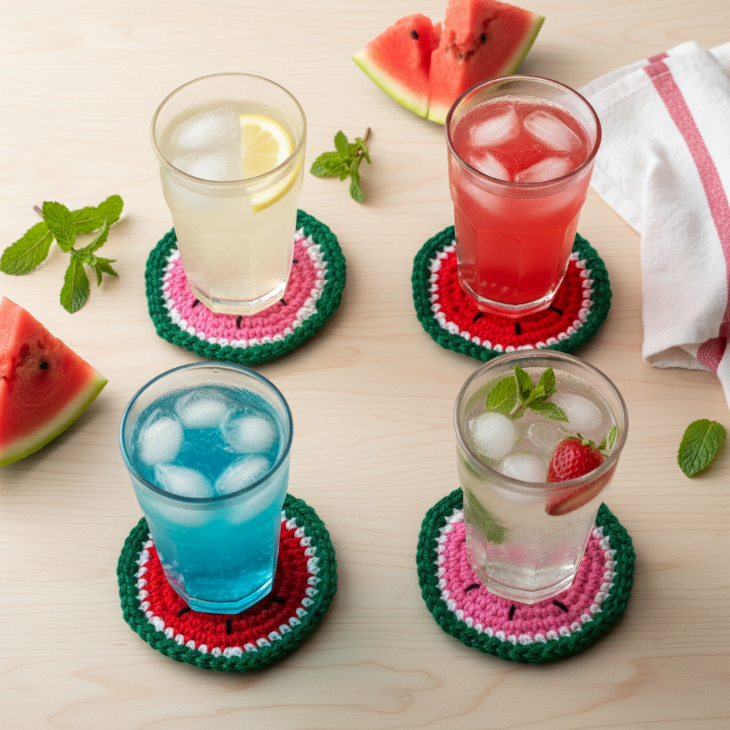 Watermelon Coasters – Summer Tablescape